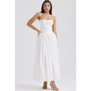 House of CB Ysabella White Cotton Maxi Sun Dress